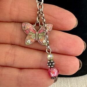 Vintage Brighton Flutter petite enamel necklace